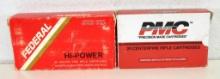 2 Full Boxes .300 Winchester Magnum 180 gr. SP Cartridges Ammunition - Federal, PMC...