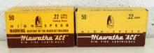 Full Vintage Box Gambles Hiawatha "Ace" .22 LR HP Cartridges Ammunition and Vintage Empty Box