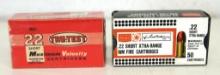 Full Vintage Box Tru-Test .22 Short and Full Vintage Box Sears Ted Williams .22 Short Cartridges