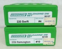 2 Redding Reloading Die Sets - .220 Swift, .222 Rem...