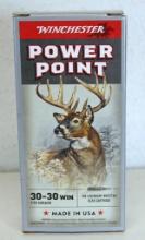 Full Box Winchester Power Point .30-30 Win. 170 gr. Cartridges Ammunition...