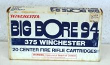 Full Box Winchester Big Bore 94 .375 Winchester 200 gr. Power Point Cartridges Ammunition...