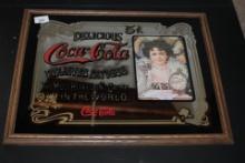 Coca Cola Mirror, 21 1/2" x 17 1/2" Including Frame