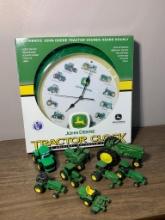 John Deere Tractor Clock & Diecast & Plastic John Deere Tractors by Ertl