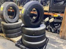 Tires; (4) 10R22.5 misc drives