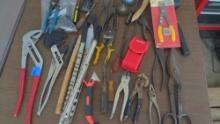 Hand tools lot : Snips, pliers, socket holders, wrenches and more