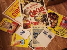 Vintage circus book & (3) Matthews Circus posters