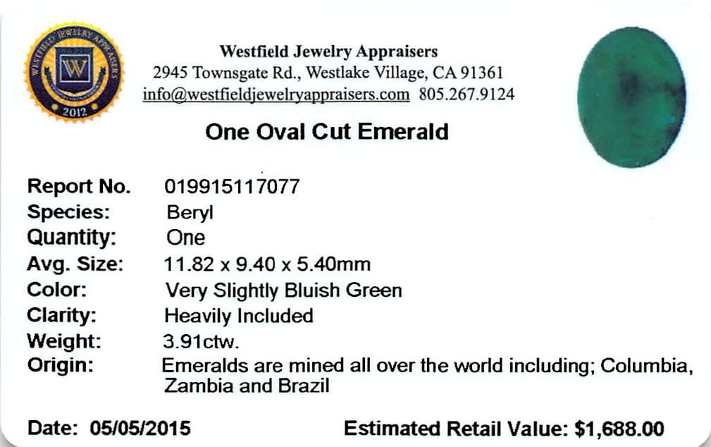3.91 ctw Oval Emerald Parcel