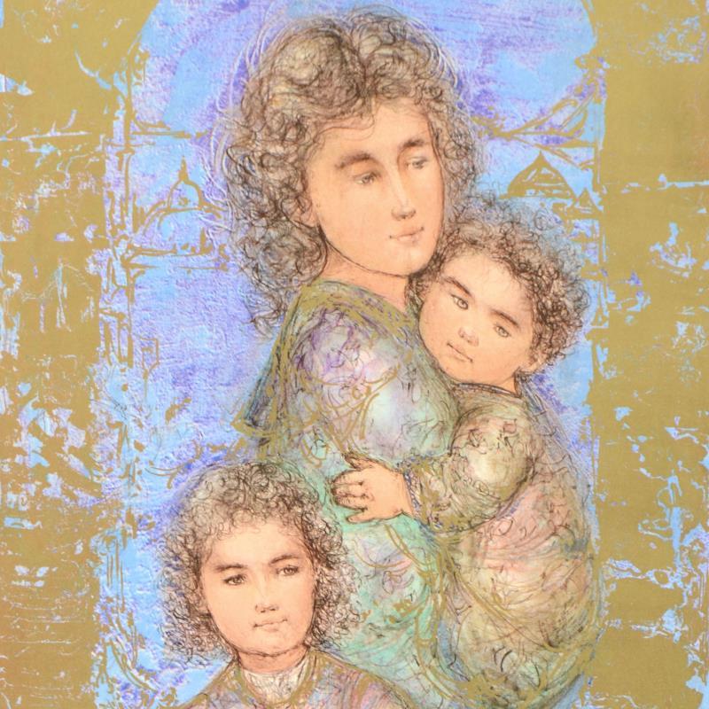 Catherine and Children by Hibel (1917-2014)