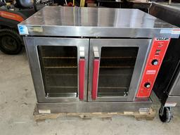 VULCAN MODEL VC4GD SINGLE FULL SIZE 2-DOOR GAS CONVECTION OVEN, NO CASTERS, LP GAS