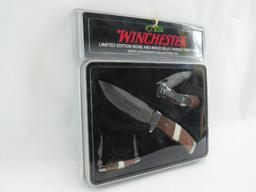 Winchester Limited Edition Bone & Wood Inlay Handle Knife Set