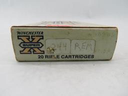(20) .244 Remington Cartridges