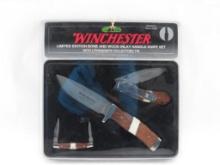 Winchester Limited Edition Bone & Wood Inlay Handle Knife Set
