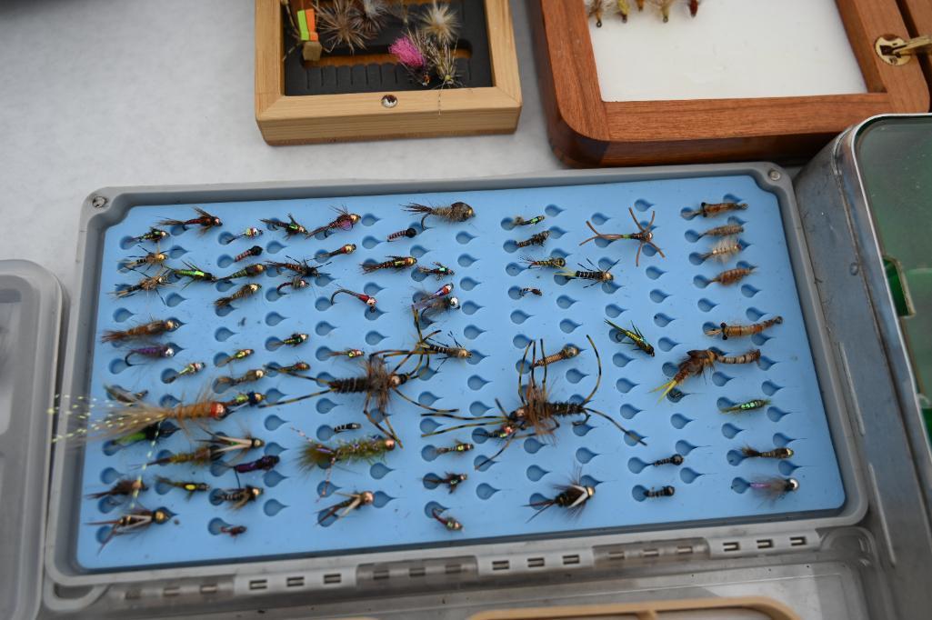 Twelve Loaded Fly Boxes