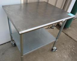 NSF Stainless Steel Work Table with Casters