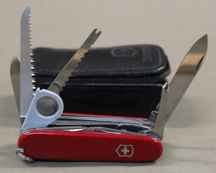 Huge Victorinox Officer Swiss Army Knife with Sheath and Additional Tools
