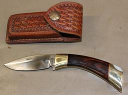 Excellent Browning Folding Knife with Sheath
