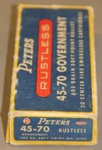 Box of 20 Rounds Peters 45-70 Government Rustless Ammunition