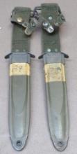 Two M1 Carbine Bayonet Scabbards